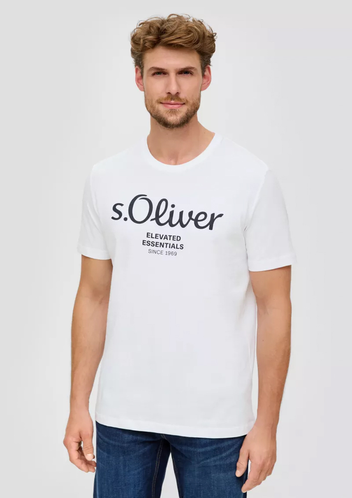 Ανδρικό T-shirt Λευκό S.Oliver 2139909-01D1