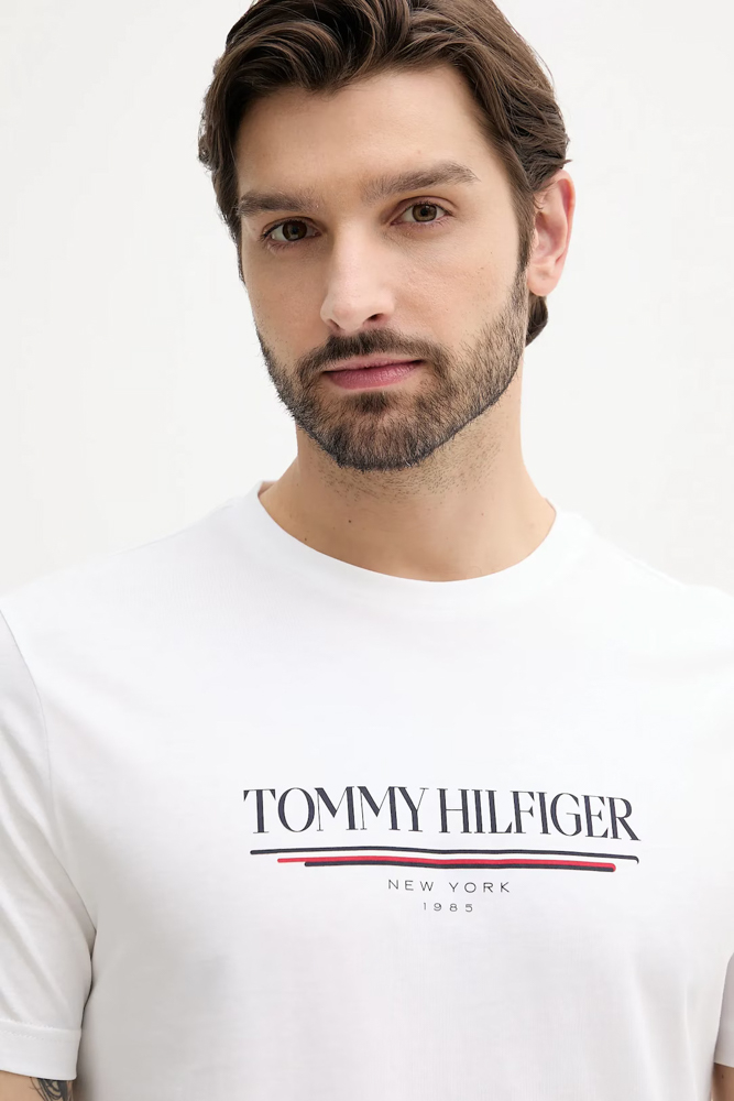 Ανδρικό T-shirt Λευκό Tommy Hilfiger MW0MW40324-YBR