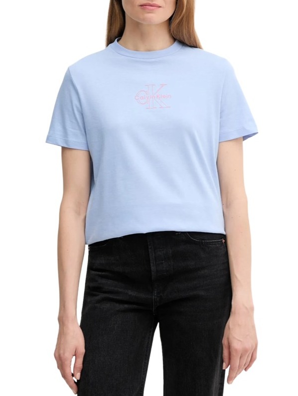Γυναικείο T-shirt Γαλάζιο Calvin Klein LV047C863G-7ZQ