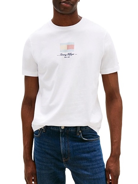 Ανδρικό T-shirt Λευκό Tommy Hilfiger MW0MW39349-YBR
