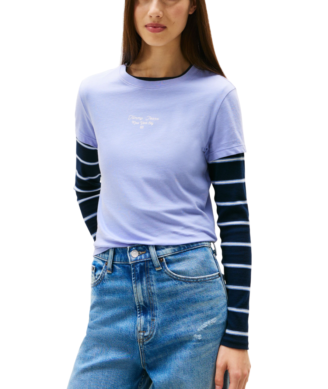 Γυναικείο T-shirt Γαλάζιο Tommy Jeans DW0DW21542-C5Z