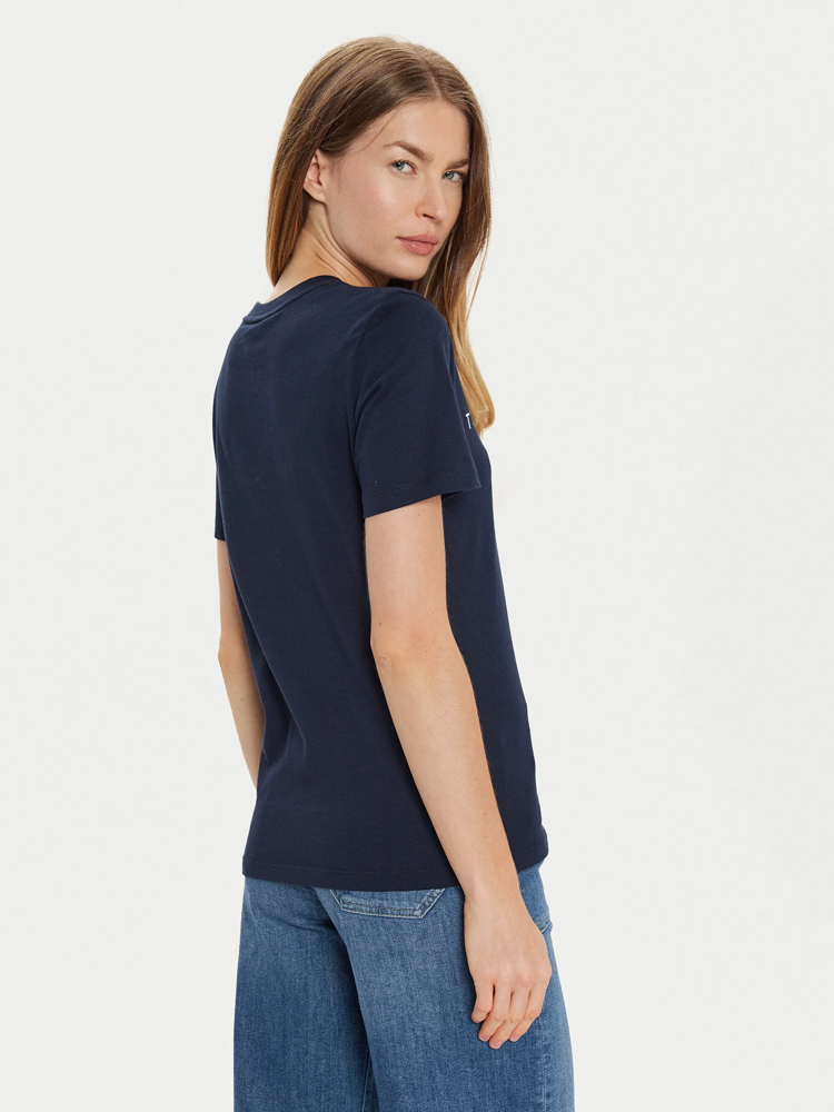 Γυναικείο Signature Logo T-shirt Navy Μπλε Tommy Hilfiger WW0WW40276-C1G