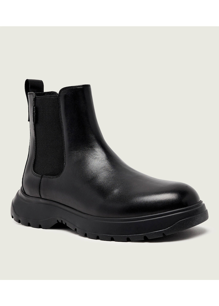 Ανδρικά Δερμάτινα Magnus Chelsea Μποτάκια Μαύρα Karl Lagerfeld KL10640-000