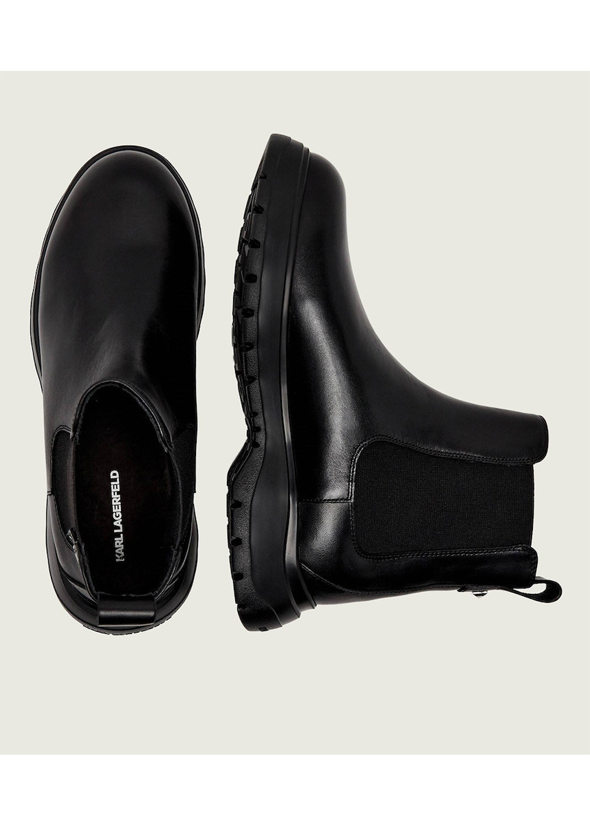 Ανδρικά Δερμάτινα Magnus Chelsea Μποτάκια Μαύρα Karl Lagerfeld KL10640-000