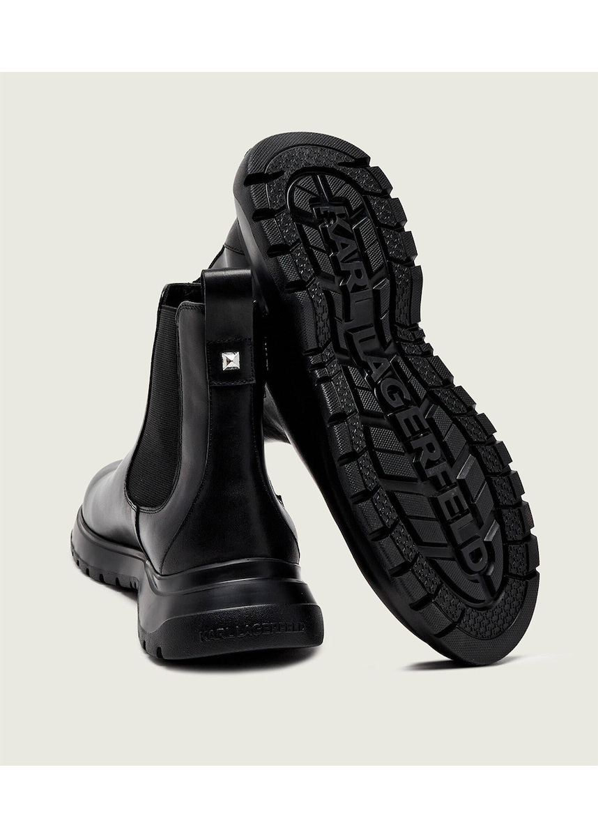 Ανδρικά Δερμάτινα Magnus Chelsea Μποτάκια Μαύρα Karl Lagerfeld KL10640-000