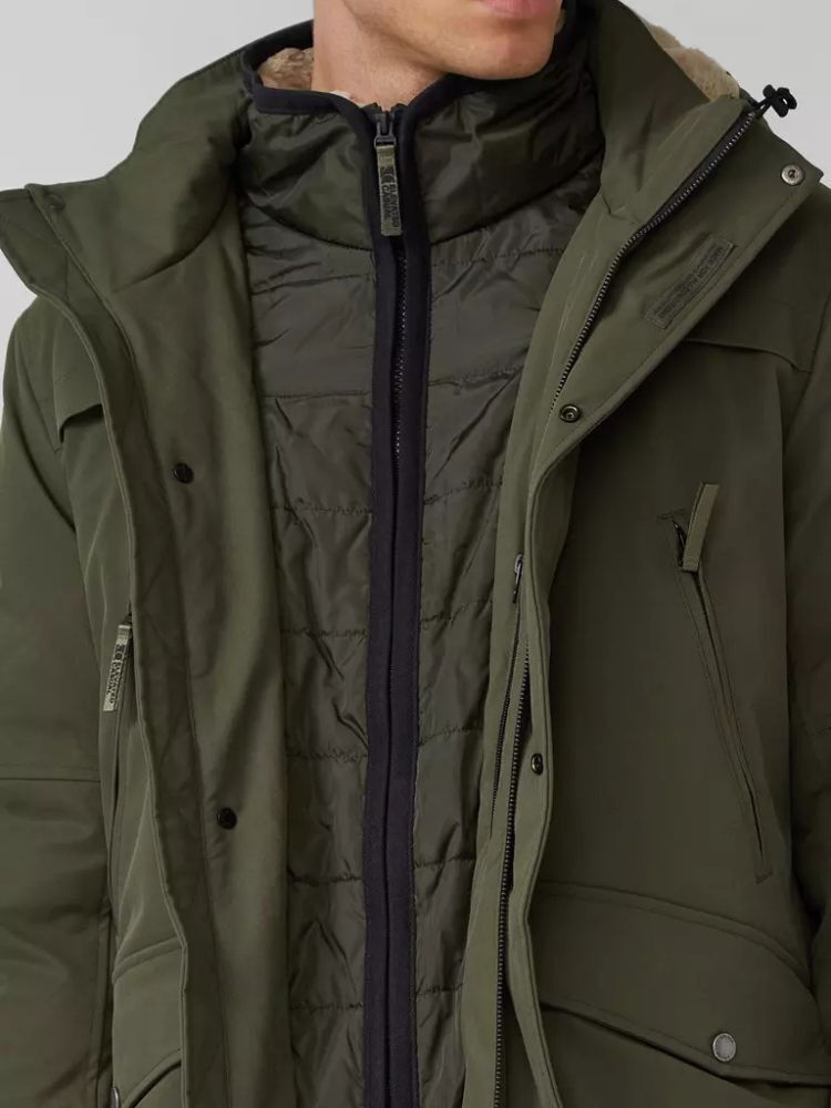 Ανδρικό Παρκά Μπουφάν Λαδί S.Oliver 2167459-7938