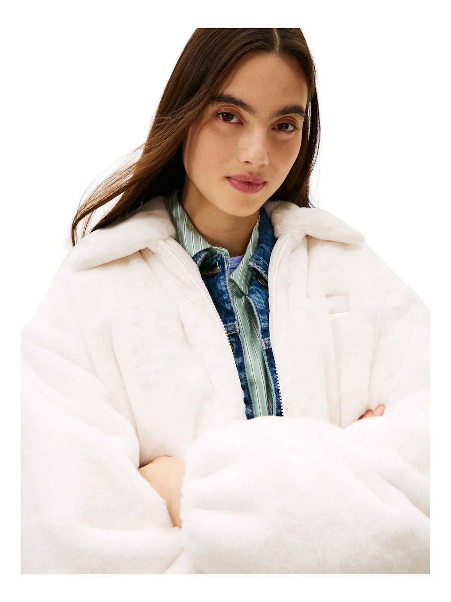 Γυναικεία Faux Γούνα Εκρού Tommy Jeans DW0DW21669-YBH