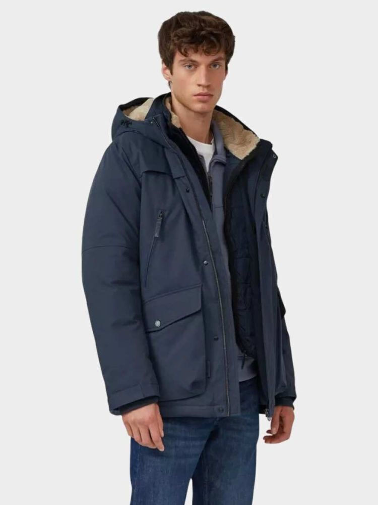 Ανδρικό Παρκά Μπουφάν Navy Μπλε S.Oliver 2167459-5922