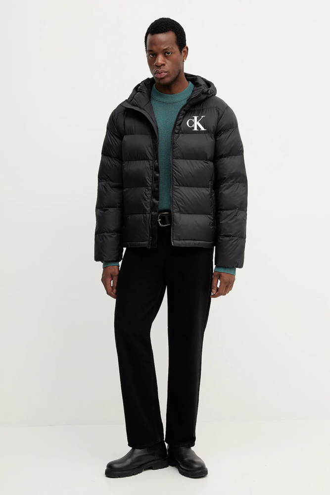 Ανδρικό Monogram Μπουφάν Μαύρο Calvin Klein LV04RD528G-UB1