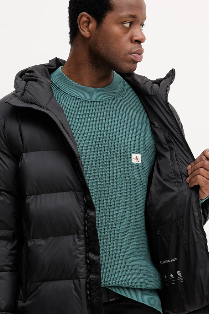 Ανδρικό Monogram Μπουφάν Μαύρο Calvin Klein LV04RD528G-UB1