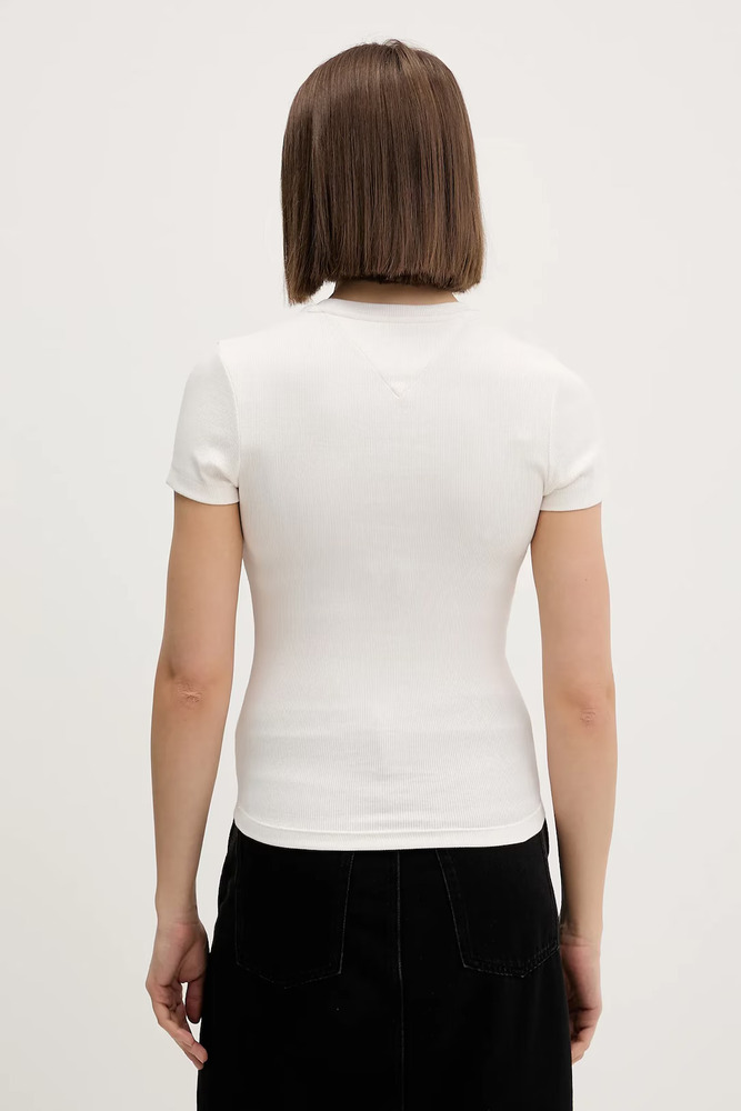 Γυναικείο Slim T-shirt Λευκό Tommy Jeans DW0DW22079-YBH