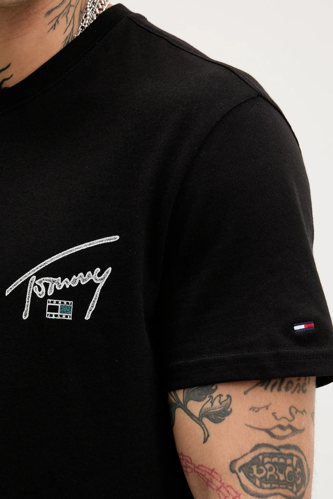 Ανδρικό T-shirt Μαύρο Tommy Jeans DM0DM22320-BDS