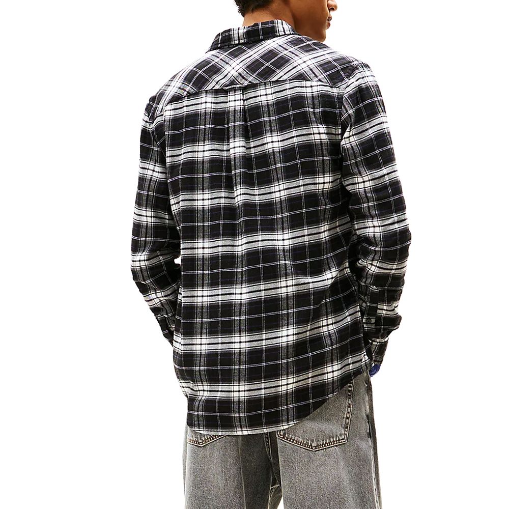 Ανδρικό Καρό Πουκάμισο Μαύρο Tommy Jeans DM0DM22024-BDS