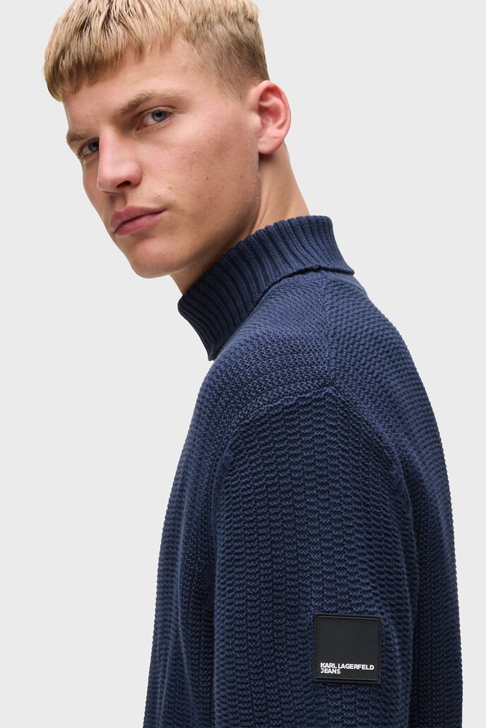 Ανδρικό Ζιβάγκο Πουλόβερ Μπλε Karl Lagerfeld A4M18035-310