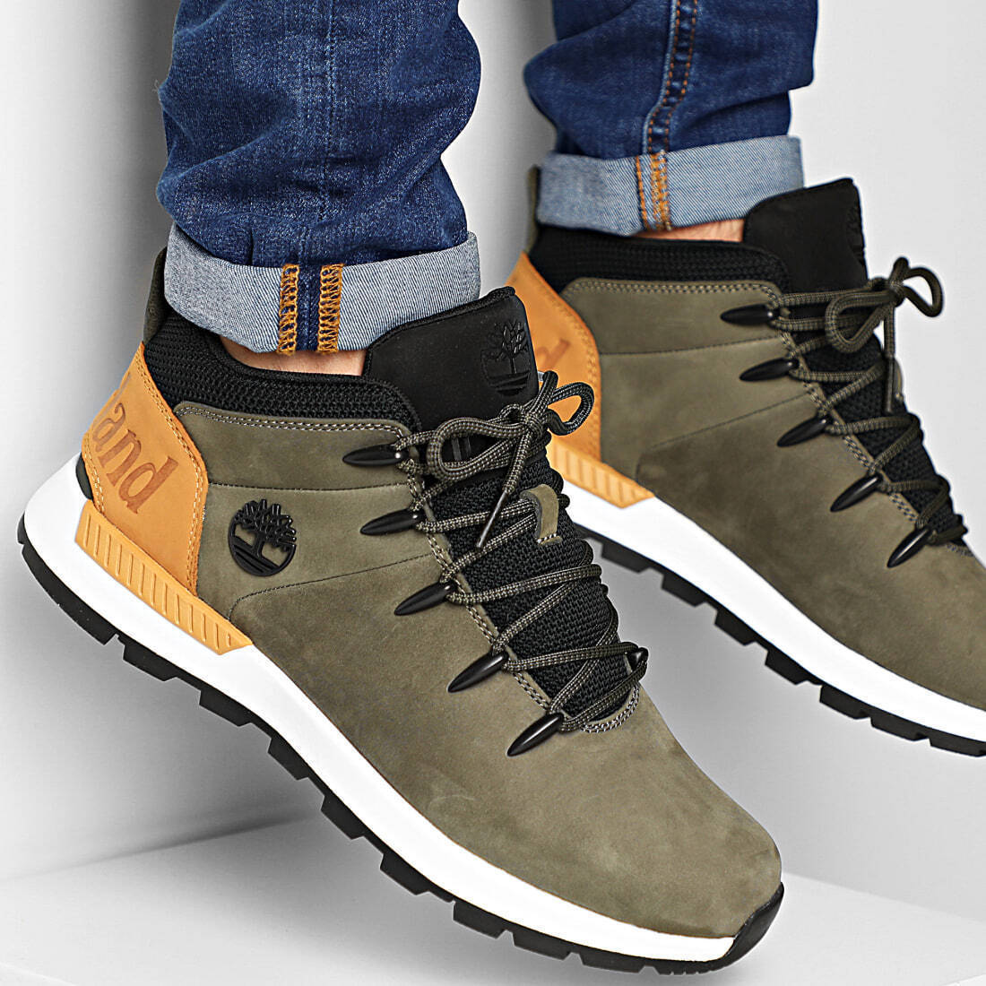 Ανδρικά Δερμάτινα Sprint Trekker Mid Μποτάκια Χακί Timberland TB0A24BV-581