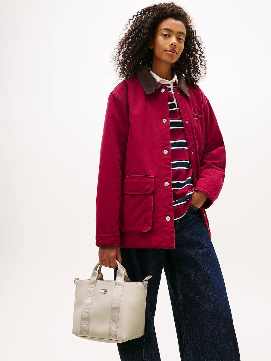 Γυναικεία Mini Tote Τσάντα Μπεζ Tommy Jeans AW0AW18063-ABY