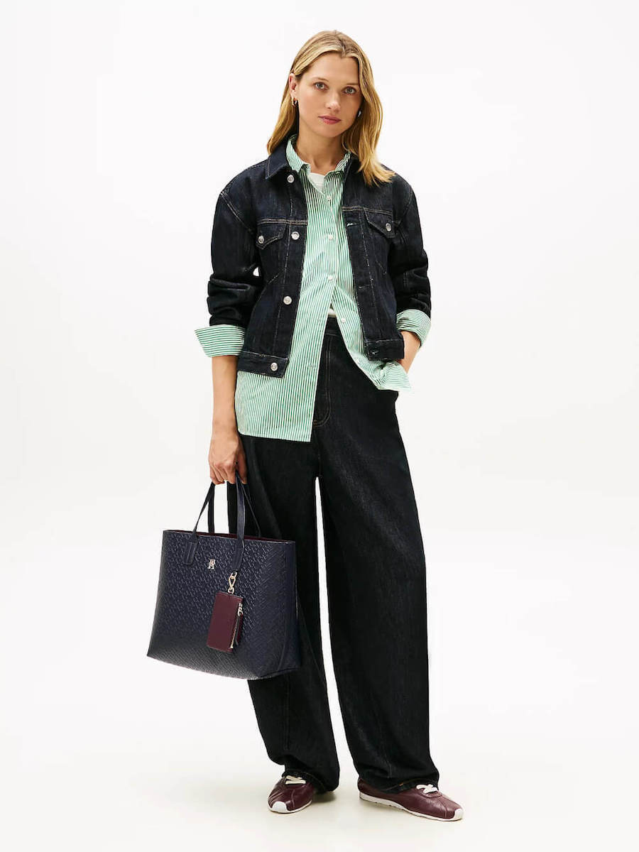 Γυναικεία Icon Satchel Τσάντα Navy Μπλε Tommy Hilfiger AW0AW18123-DW6