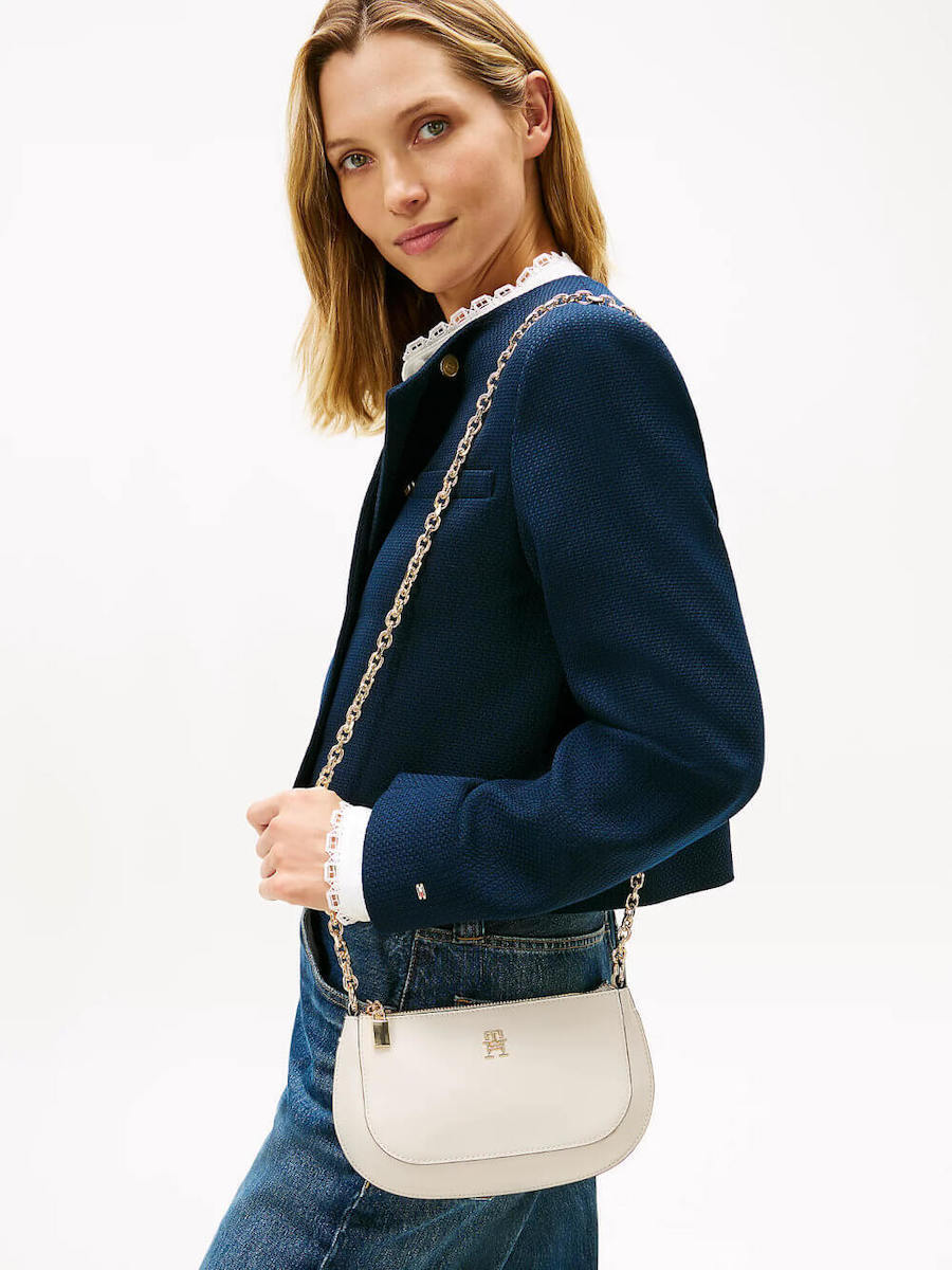 Γυναικεία Τσάντα Χιαστί Μπεζ Tommy Hilfiger AW0AW18143-AEO