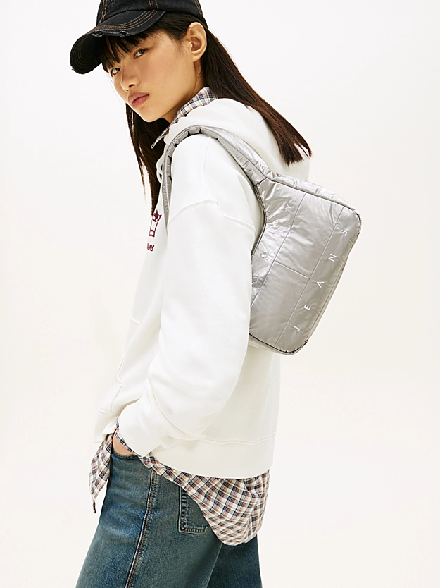 Γυναικεία Τσάντα Ασημί Tommy Jeans AW0AW18066-0IP