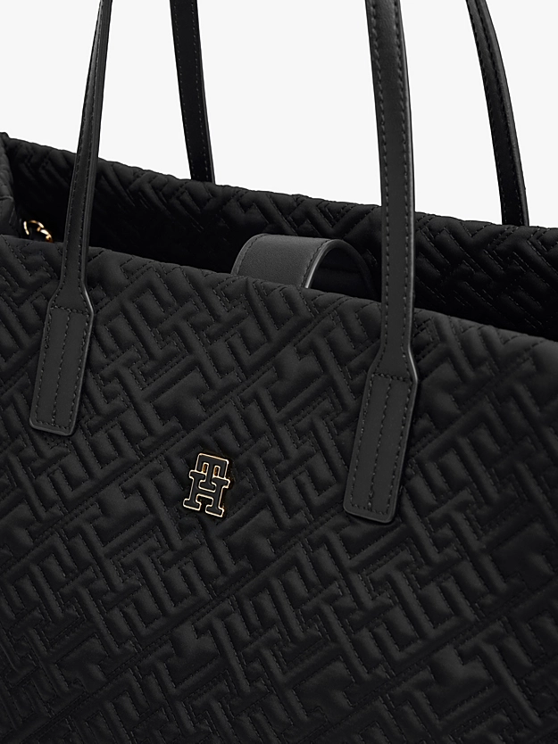 Γυναικεία City Tote Τσάντα Μαύρη Tommy Hilfiger AW0AW18163-BDS