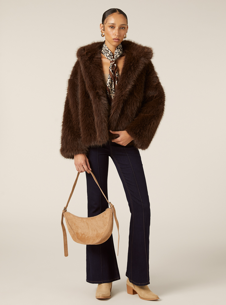 Γυναικεία Eco Γούνα Καφέ Alcott CP0075DOAX15-BROWN