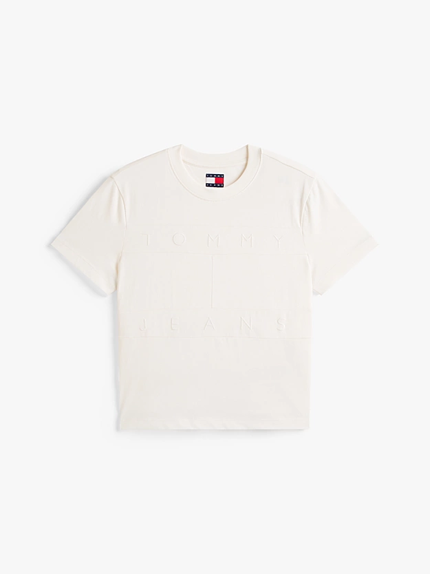 Γυναικείο T-shirt Εκρού Tommy Jeans DW0DW22539-YBH