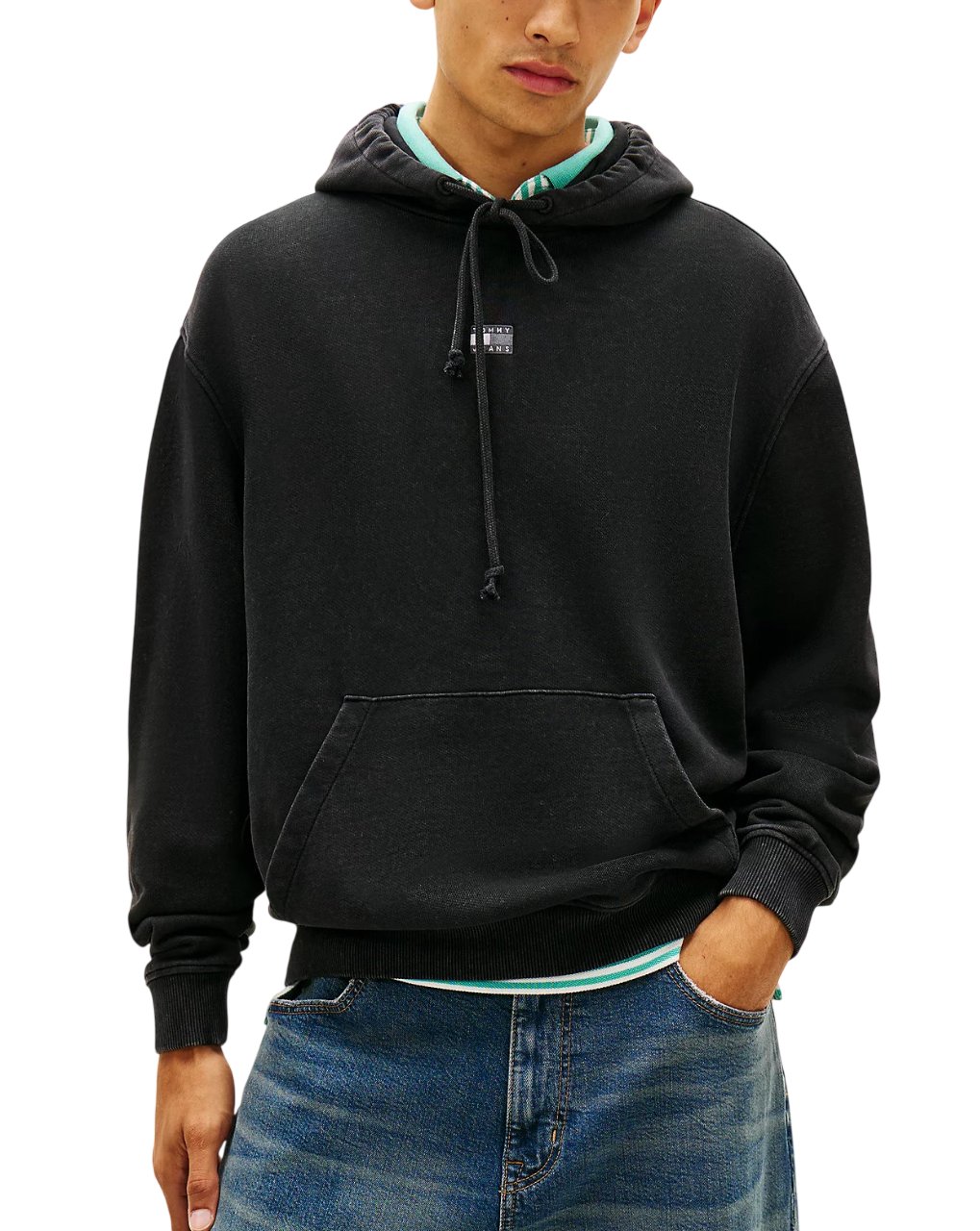 Ανδρικό Φούτερ Μαύρο Tommy Jeans DM0DM22383-BDS