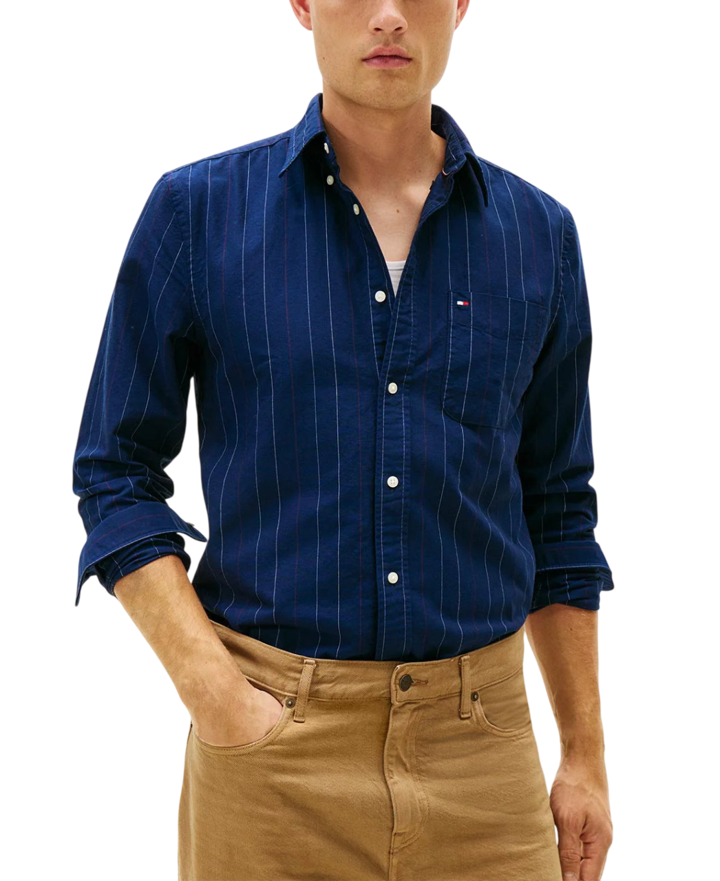 Ανδρικό Πουκάμισο Navy Μπλε Tommy Hilfiger MW0MW41694-C7G