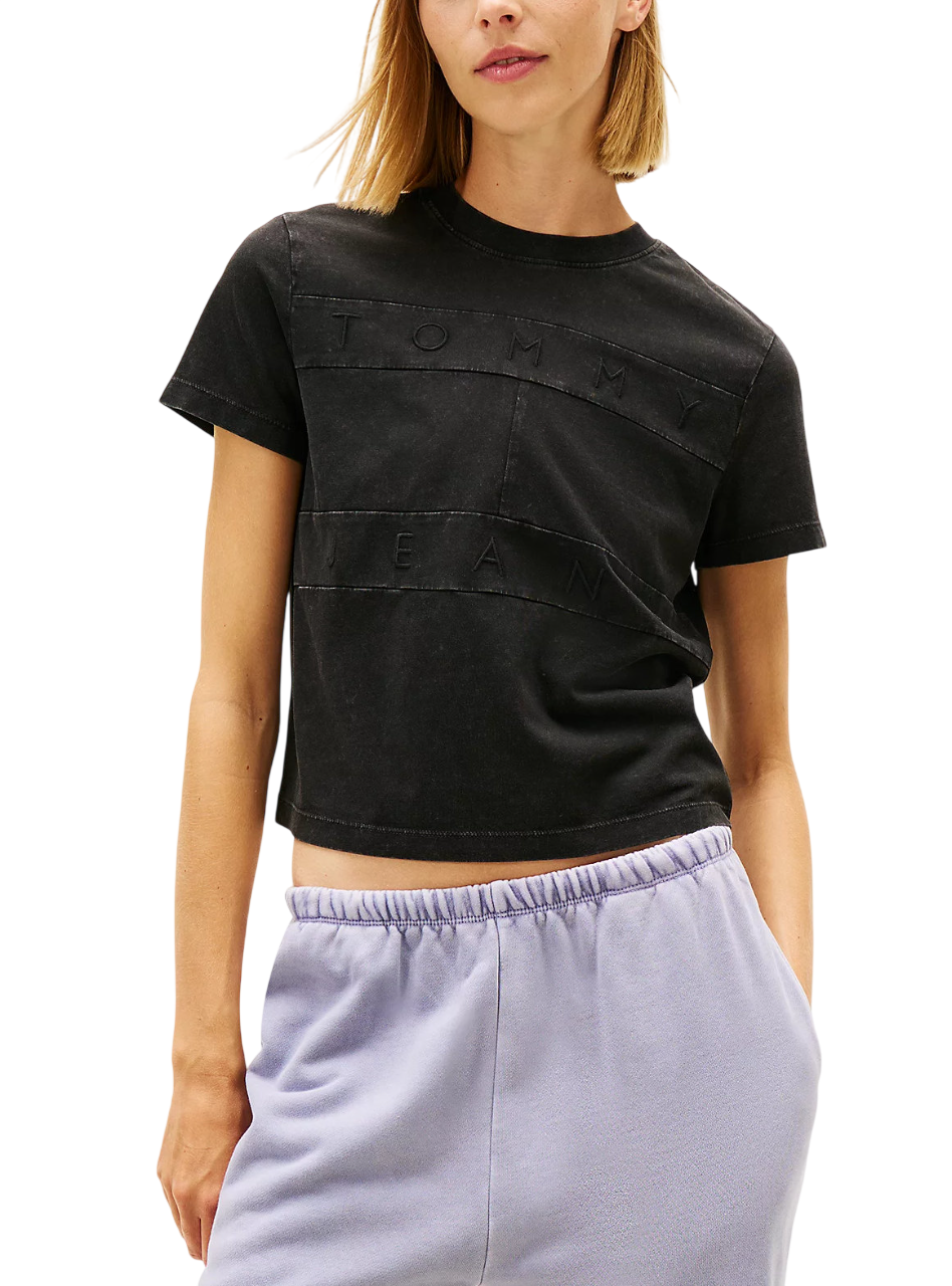 Γυναικείο T-shirt Μαύρο Tommy Jeans DW0DW22539-BDS