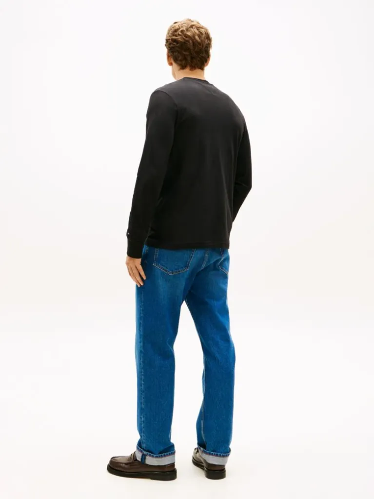 Ανδρικό Μακρυμάνικο T-shirt Μαύρο Tommy Hilfiger MW0MW41454-BDS