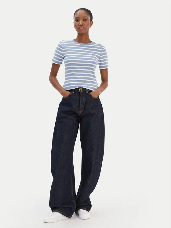 Γυναικείο T-shirt Γαλάζιο Tommy Hilfiger WW0WW40587-0BG