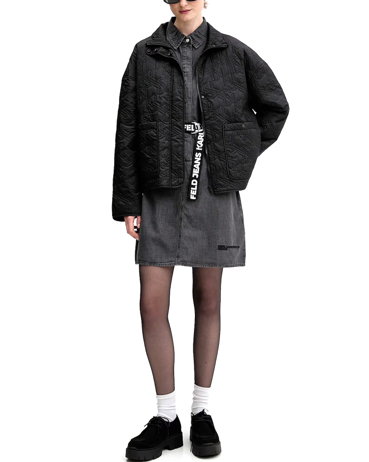 Γυναικείο Μπουφάν Μαύρο Karl Lagerfeld Jeans B1W15024-999 BLACK