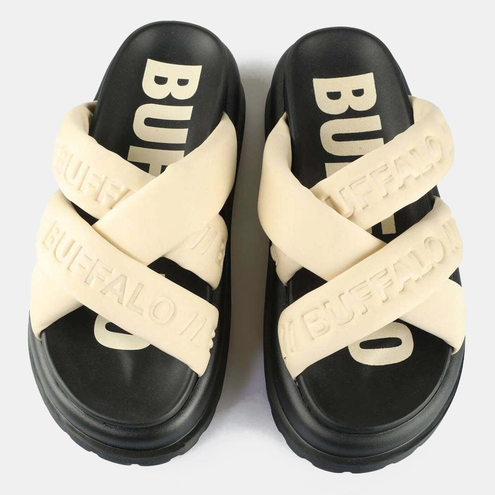 Γυναικείες Palma Cross Παντόφλες Μπεζ Buffalo BUF1602278-CREAM/BLACK