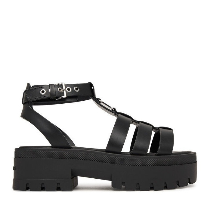 Γυναικεία Δερμάτινα Πέδιλα Μαύρα Tommy Jeans EN0EN02943-BDS