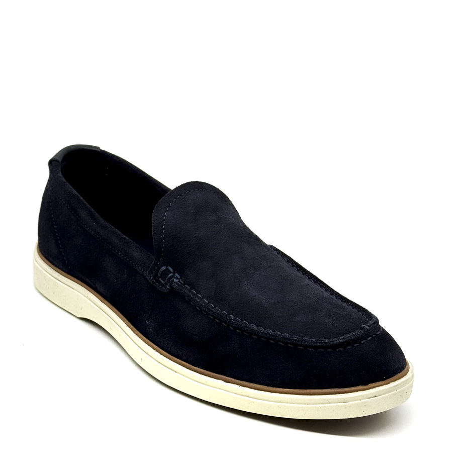 Ανδρικά Δερμάτινα Suede Χειροποίητα Loafers Navy Μπλε Diadoch 2542-BLUE