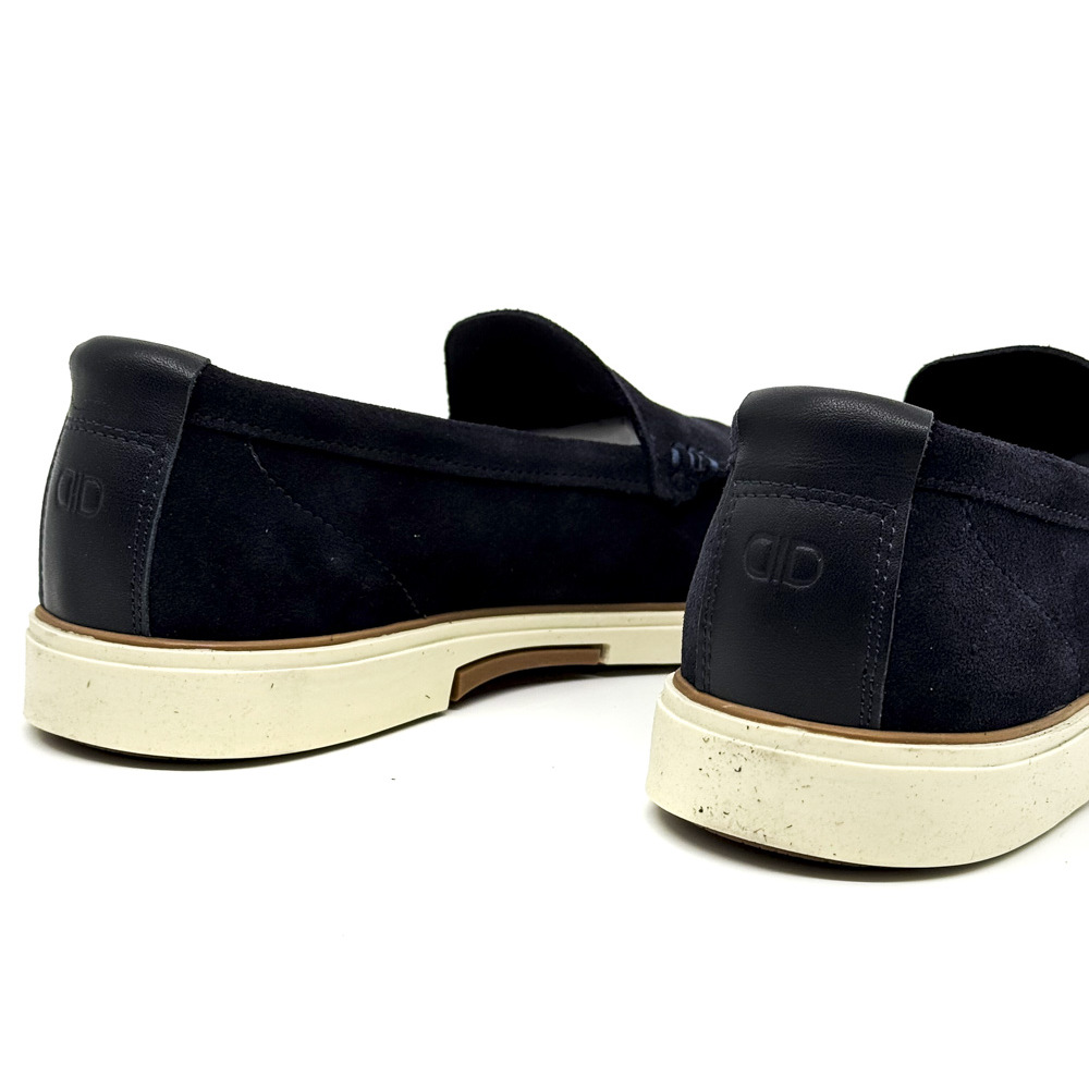 Ανδρικά Δερμάτινα Suede Χειροποίητα Loafers Navy Μπλε Diadoch 2542-BLUE