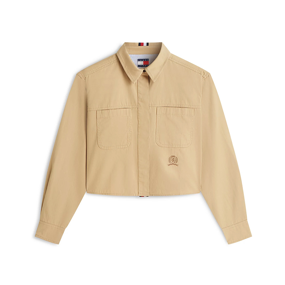 Γυναικείο Cropped Πουκάμισο Μπεζ Tommy Jeans DW0DW22942-AB9