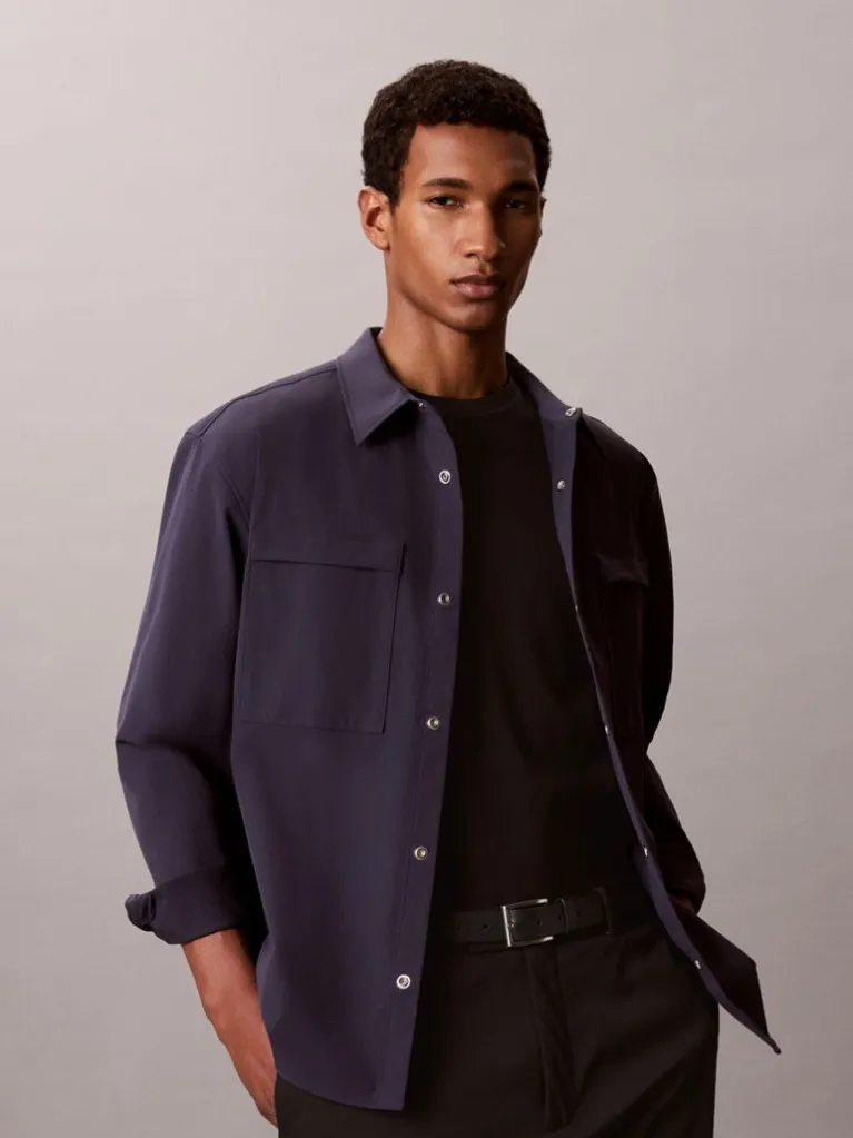 Ανδρικό Overshirt Μπλε Calvin Klein LV04LF107G-CCI