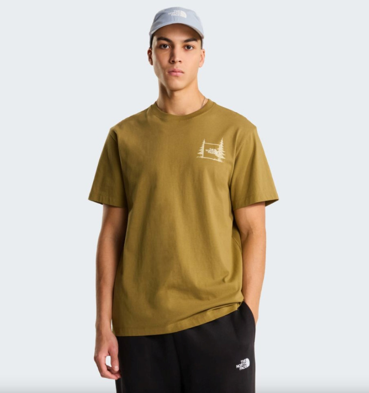 Ανδρικό Camping Relaxed Graphic T-Shirt Λαδί The North Face NF0A8GQM-2EL1