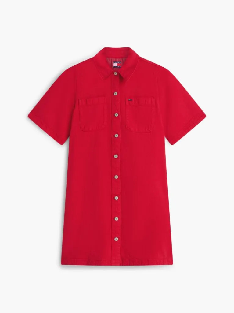 Γυναικείο Φόρεμα-Πουκαμίσα Κόκκινο Tommy Jeans DW0DW22847-XK9