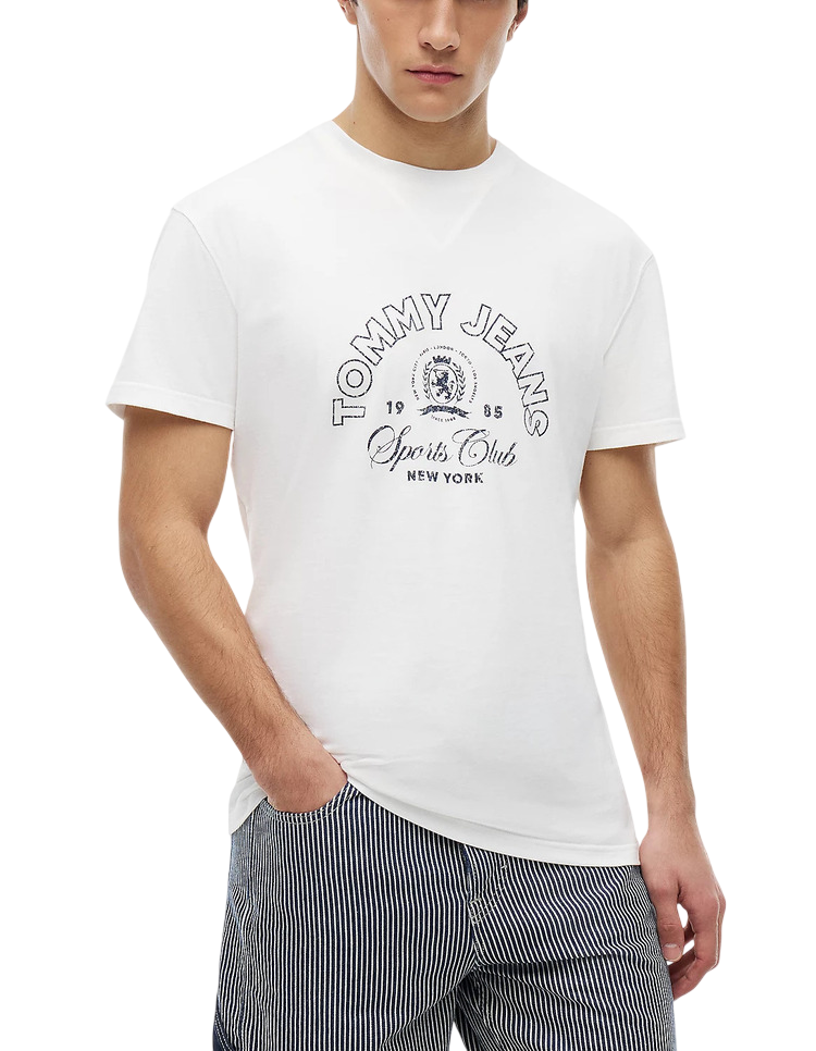 Ανδρικό T-shirt Λευκό Tommy Jeans DM0DM23175-YBL