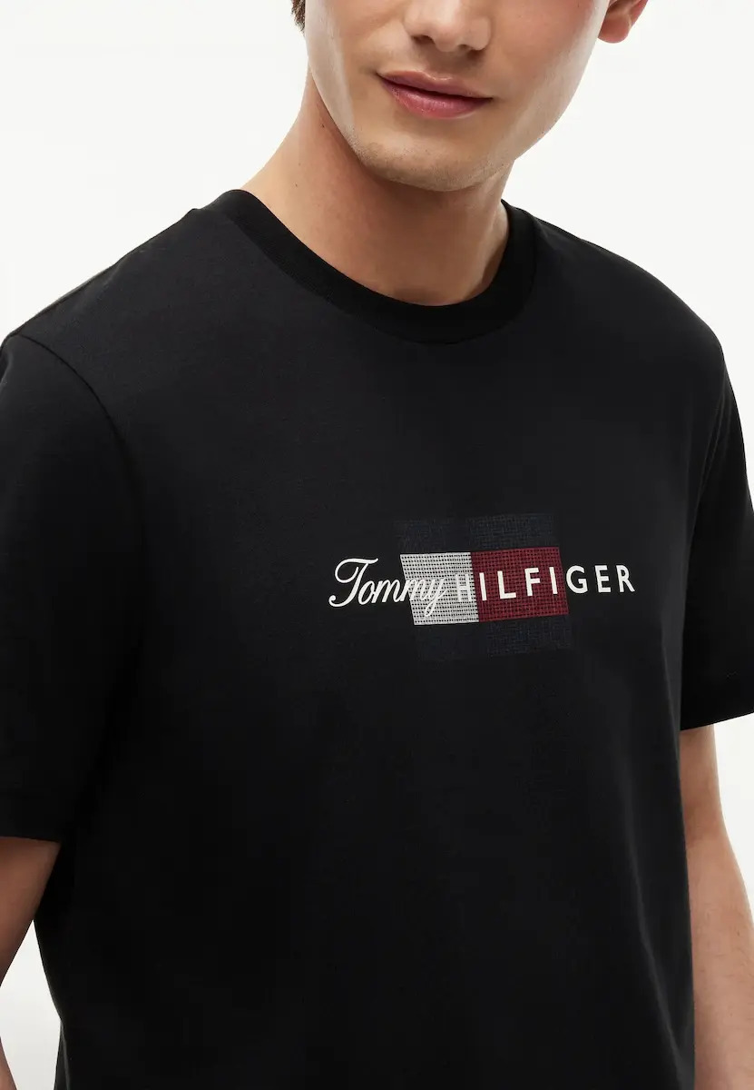 Ανδρικό T-shirt Μαύρο Tommy Hilfiger MW0MW43226-BDS
