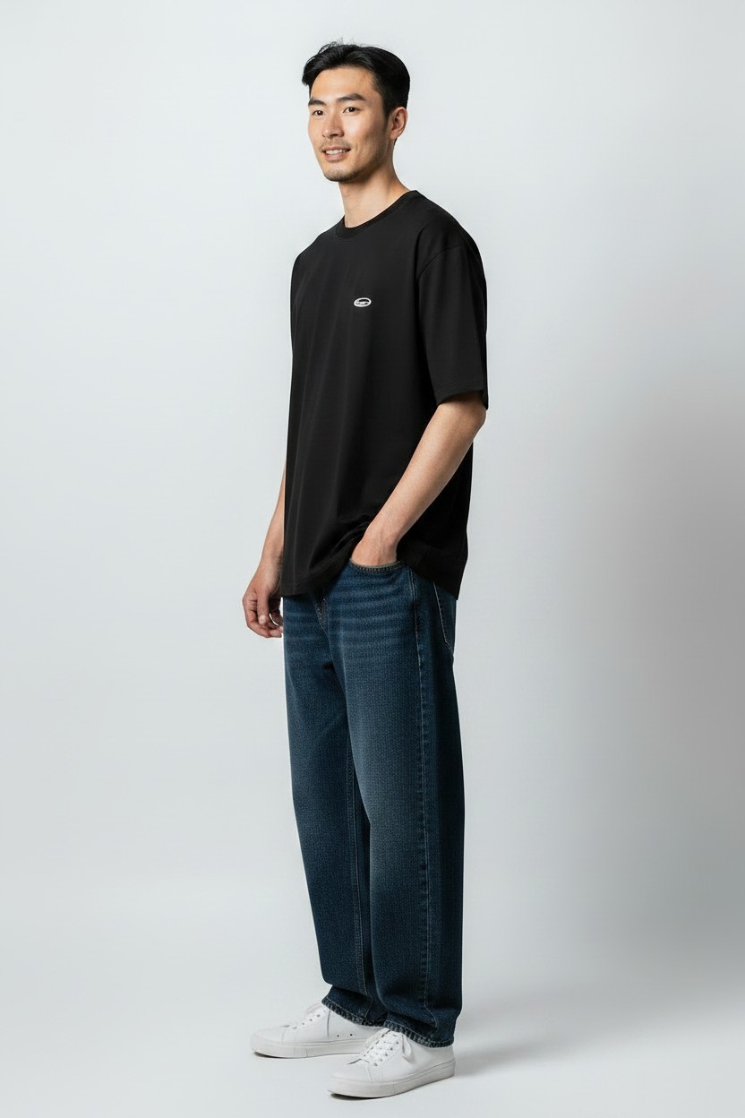 Heavyweight 260gsm Oversized Washed Black Gzeus T-shirt GZ100SP