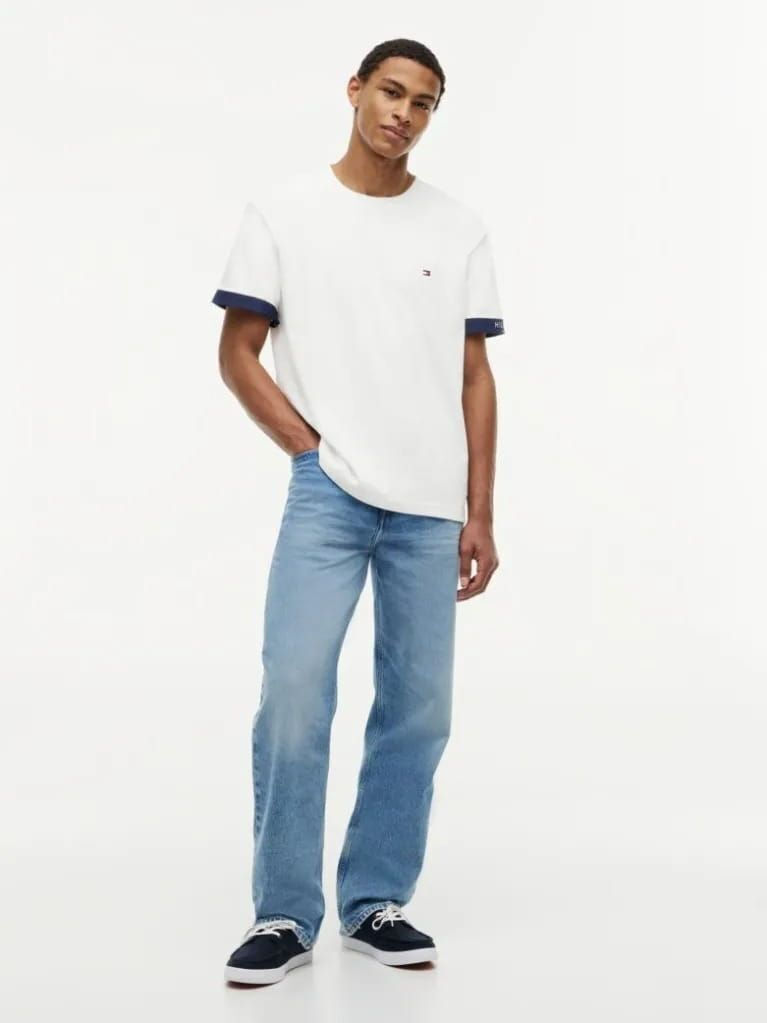 Ανδρικό T-shirt Λευκό Tommy Hilfiger MW0MW43203-YBR