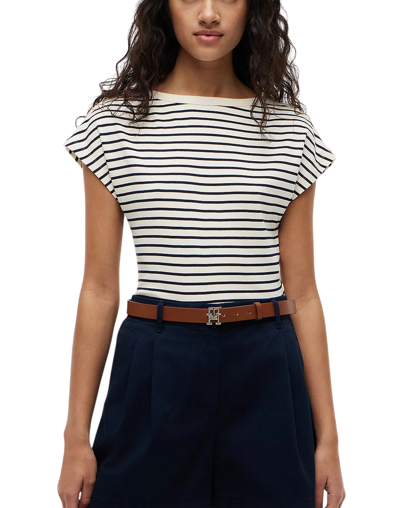 Γυναικείο T-shirt Εκρού Tommy Hilfiger WW0WW50942-0AD