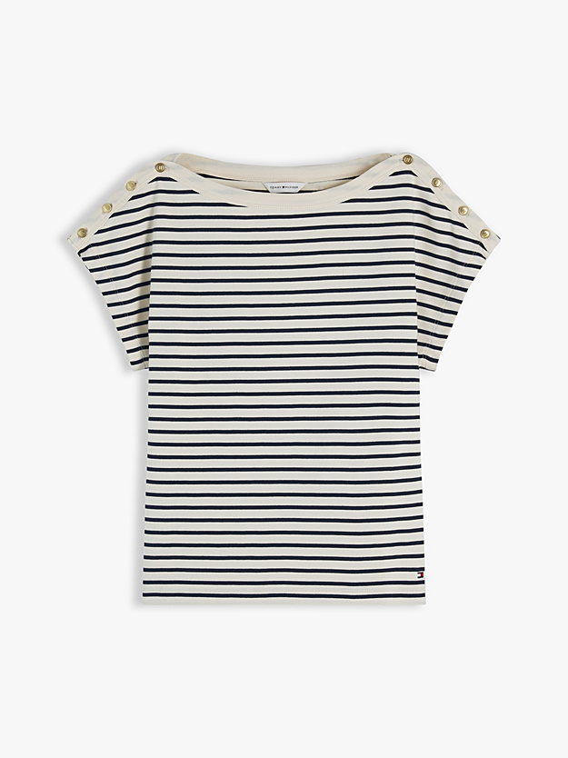 Γυναικείο T-shirt Εκρού Tommy Hilfiger WW0WW50942-0AD