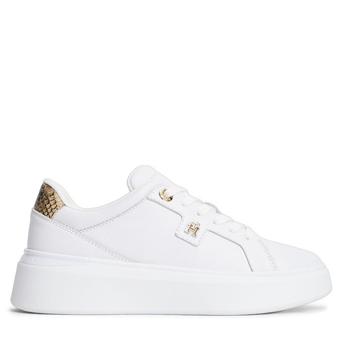 Γυναικεία Δερμάτινα Sneakers Λευκά Tommy Hilfiger FW0FW09456-YBS