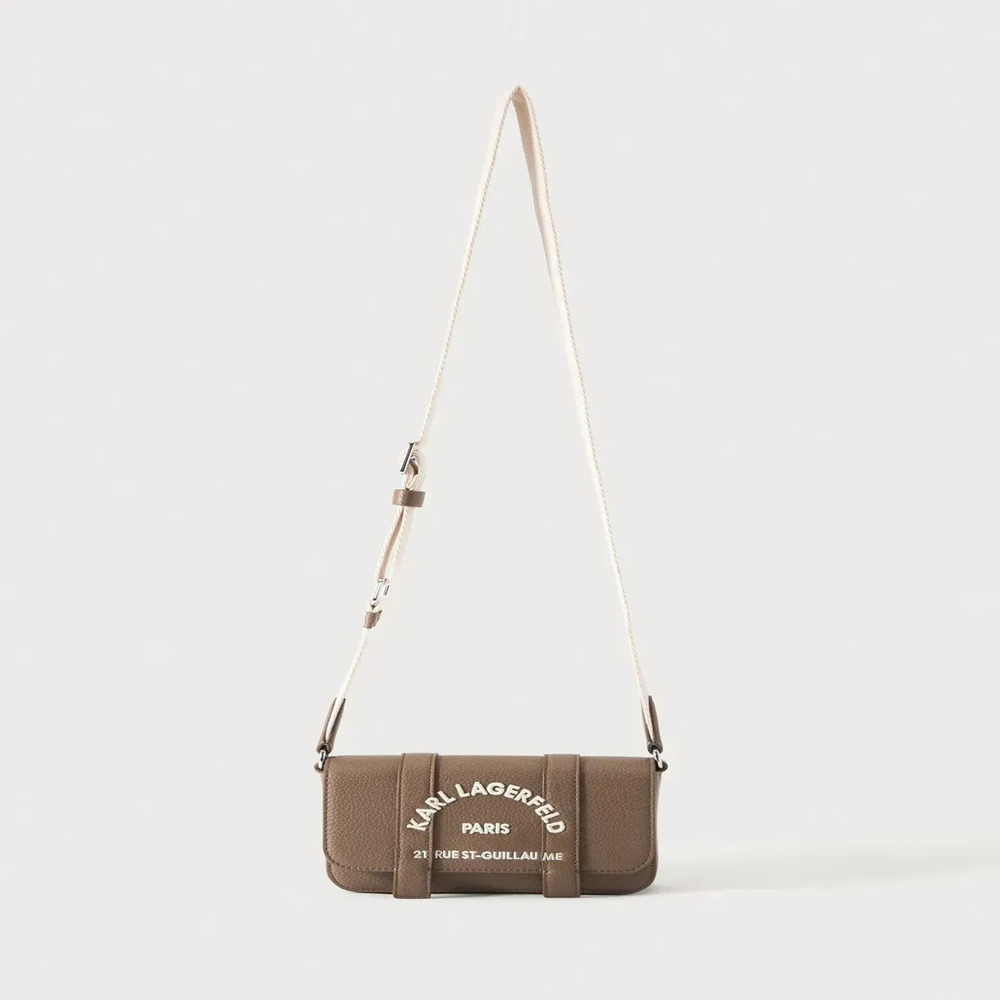 Γυναικεία K/Rsg Mini Flap Τσάντα Χιαστί Καφέ Karl Lagerfeld B3W30342-2PR Taupe
