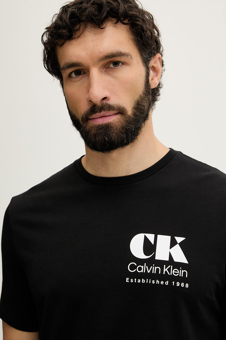 Ανδρικό T-shirt Μαύρο Calvin Klein LV04RG802G-UB1