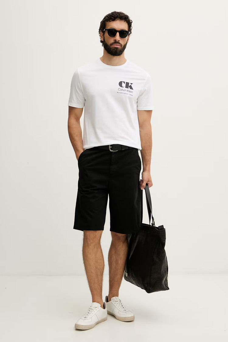 Ανδρικό T-shirt Λευκό Calvin Klein LV04RG802G-YAF